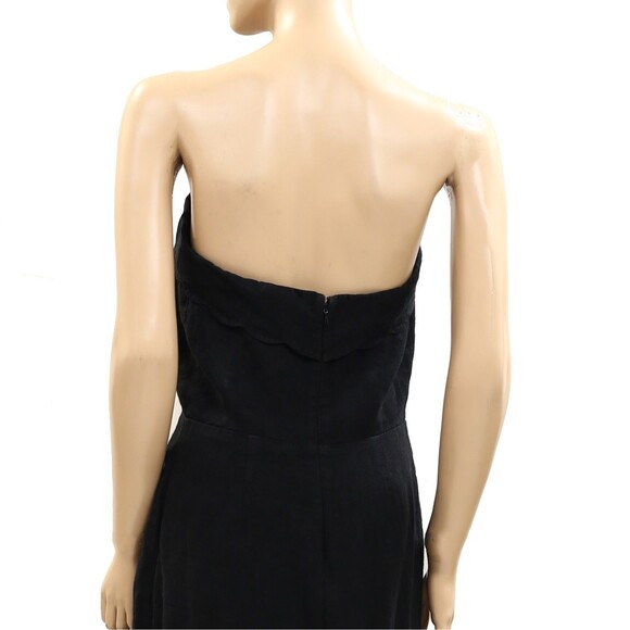 Anthropologie Black Tube Maxi Dress Strapless Cutwork Classic Evening S 284265 - Picture 4 of 4